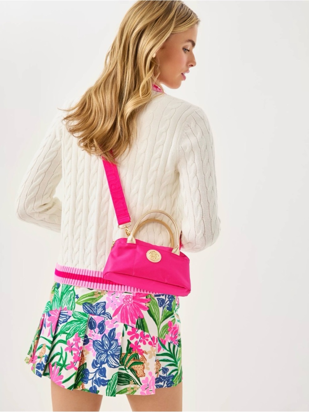 NWT Lilly Pulitzer Kerrington Top Handle Mini Bag “Parigi Pink” - Picture 6 of 9